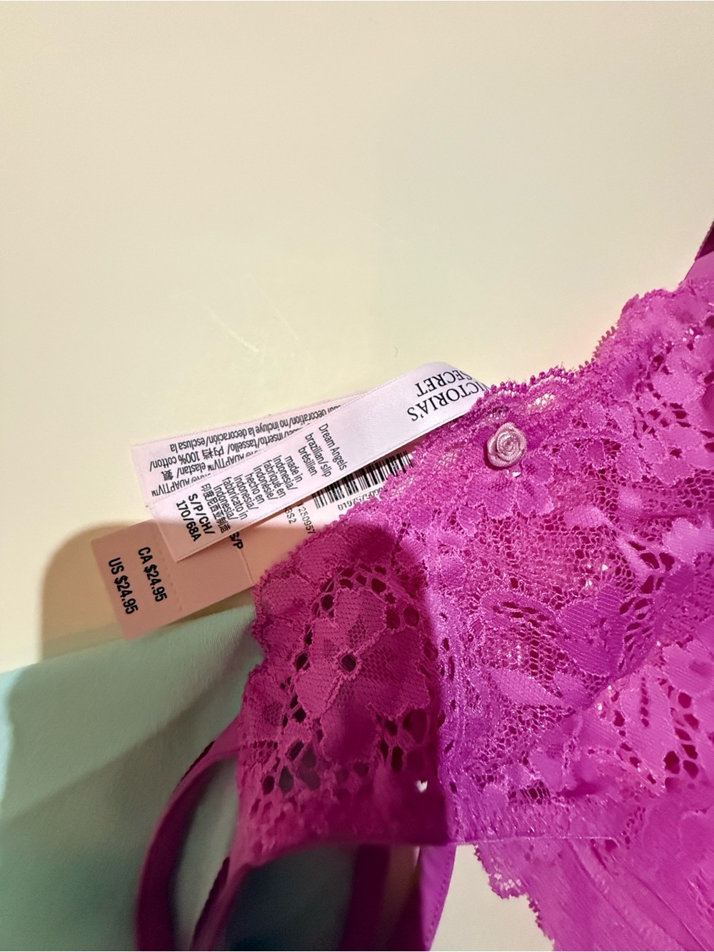 Victoria secret Lace & Seamless Bikini Panties - Aqua and Fuchsia - Picture 5 of 5